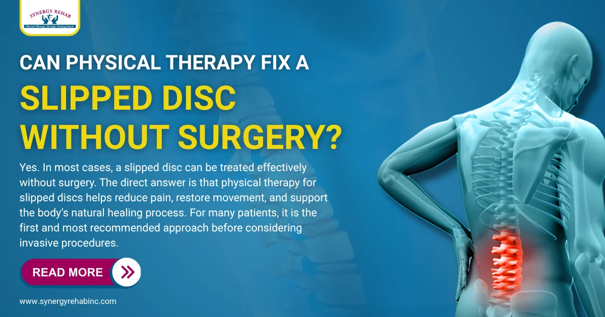 Physical therapy for slipped disc